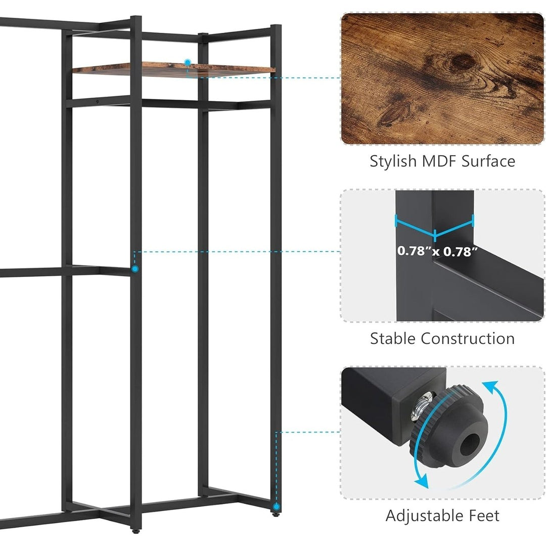 Tribesigns Heavy Duty Garment Rack Portable Clothes Organizer with Shelves Image 8