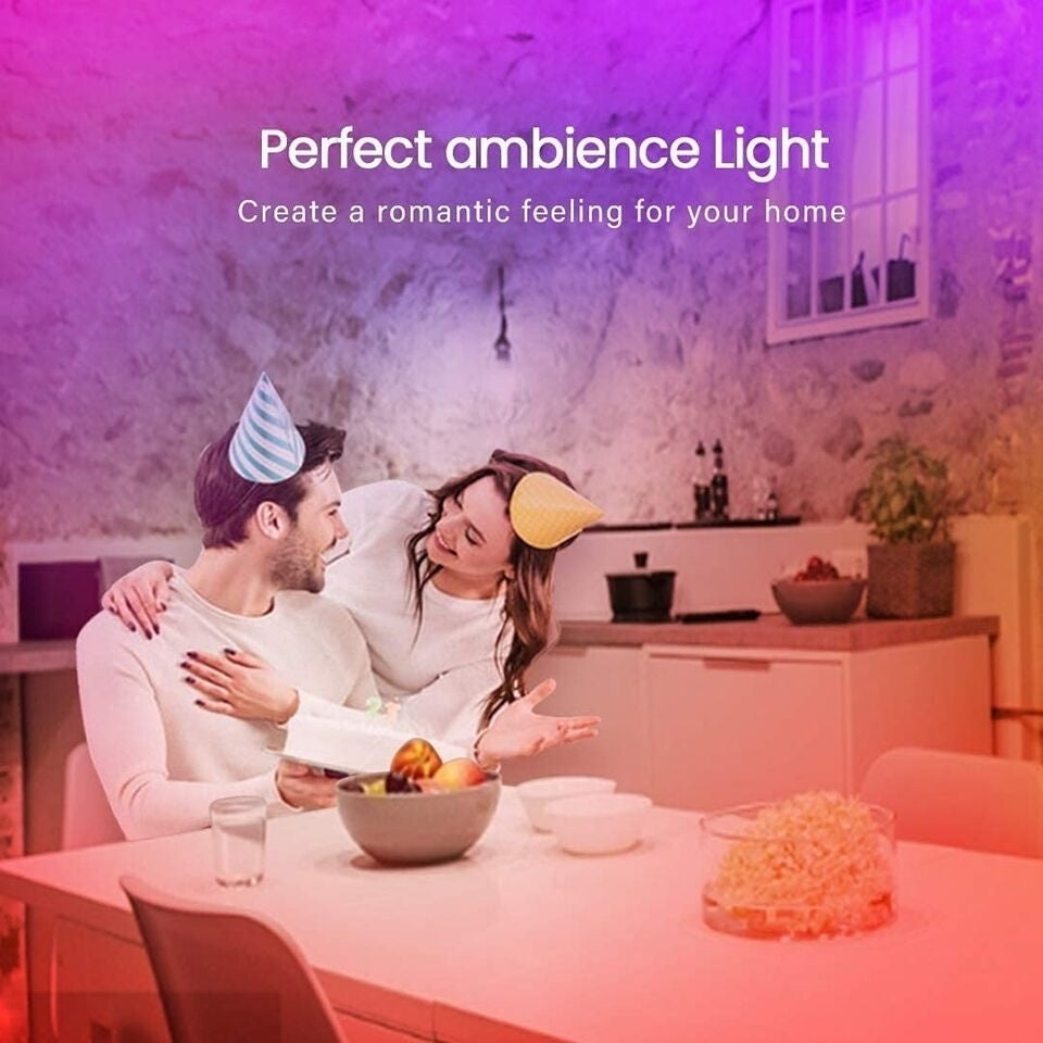 100 FT Long Color Changing LED Strip Lights Smart Lights Controlled via Bluetooth APP and IR Remote Image 4