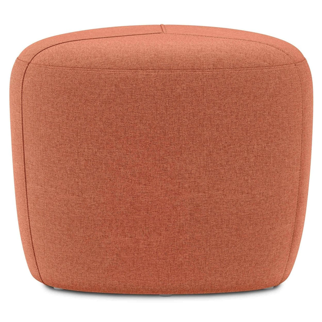 Moore Small Ottoman Linen Soft Upholstered Seating Footrest Modern Design Image 1