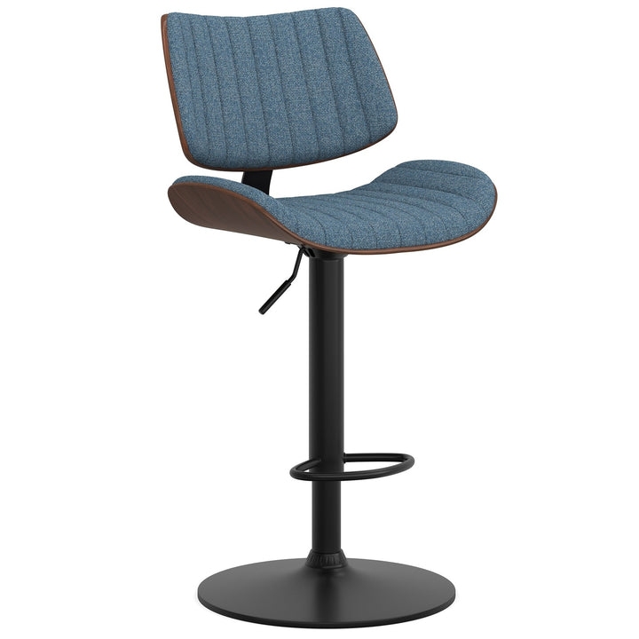 Novak Adjustable Swivel Bar Stool in Linen Image 1