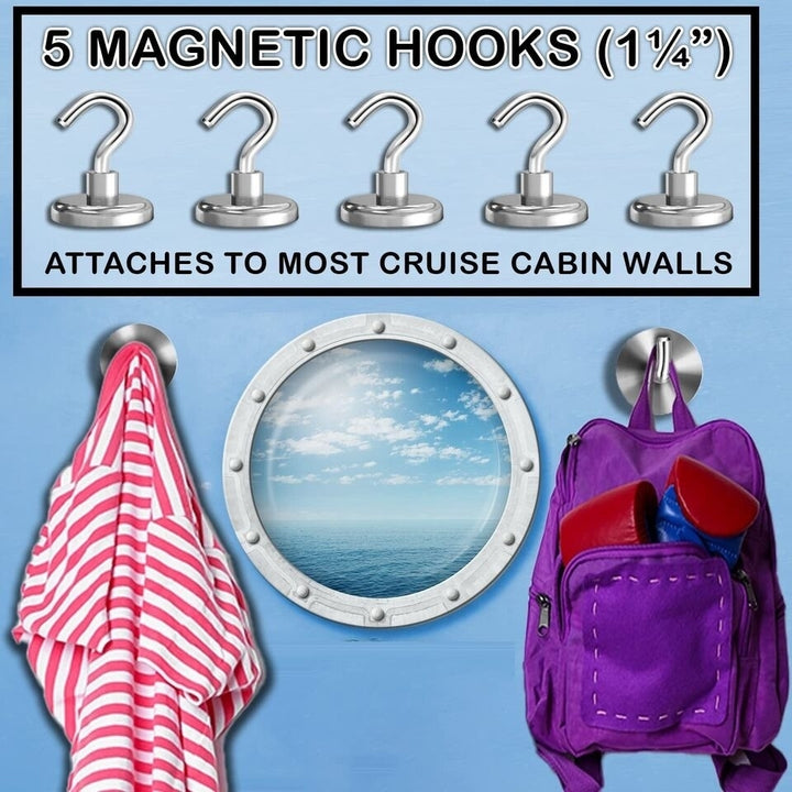 Cruise Ship Kit Travel Accessories Items Hooks, Lanyard, Power Outlet, Card Hold Image 5