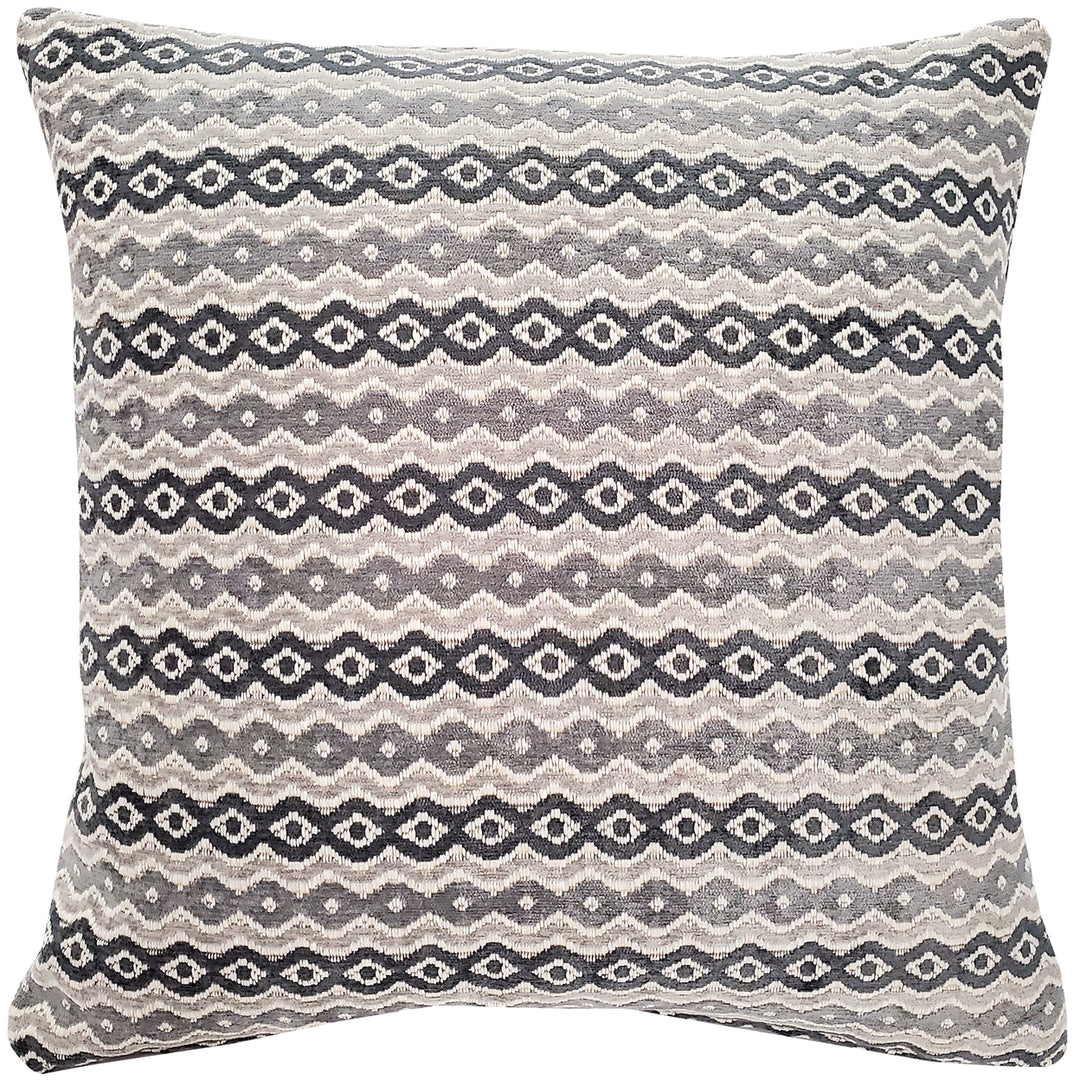 Gazing Foundry Gray Throw Pillow 17x17 Chenille with Polyfill Insert Image 1