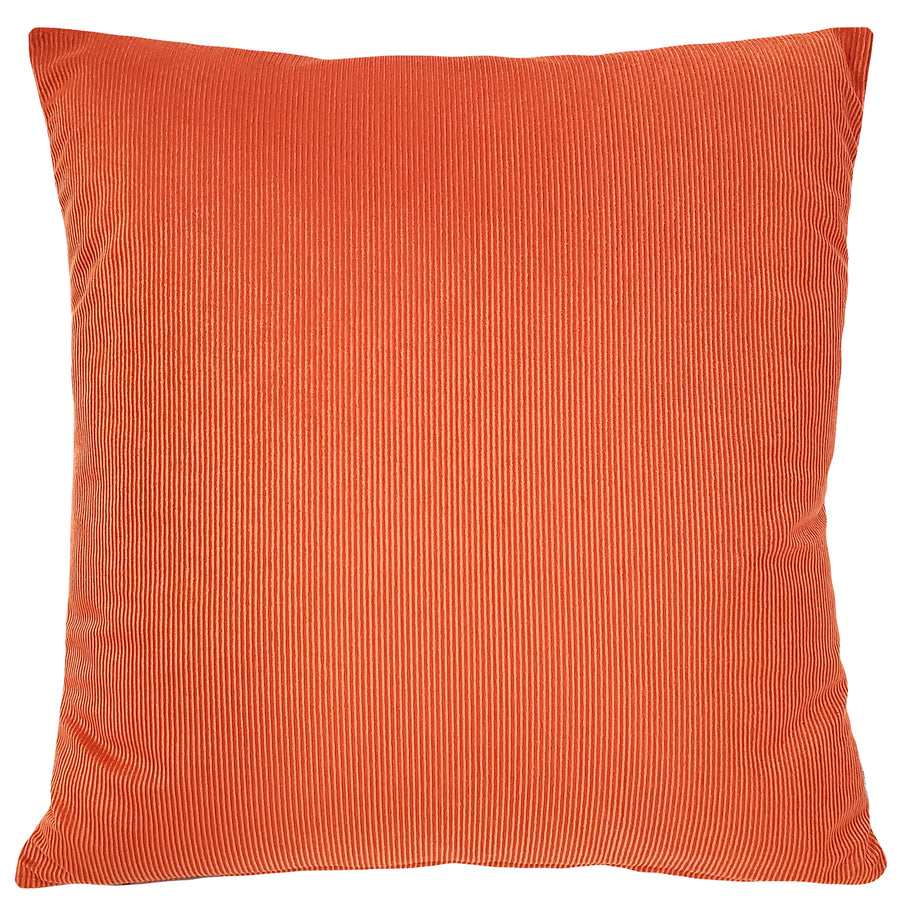 Liminal Koi Orange Striped Velvet Throw Pillow 19x19, with Polyfill Insert Image 1