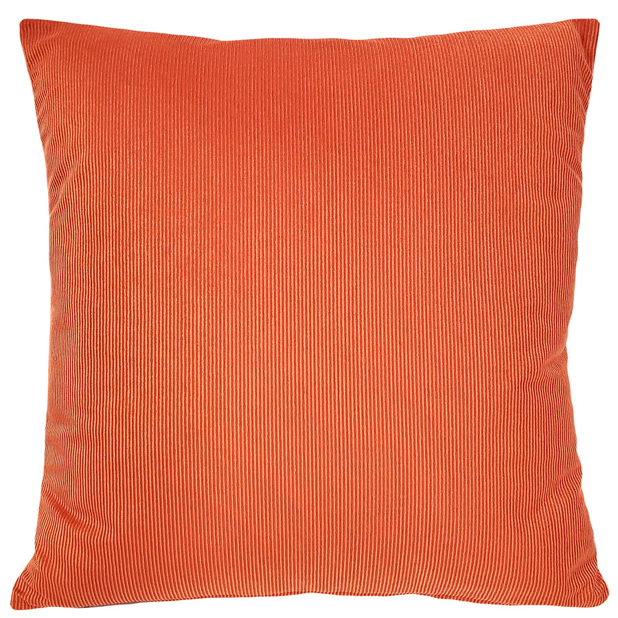 Liminal Koi Orange Striped Velvet Throw Pillow 19x19 with Polyfill Insert Image 1