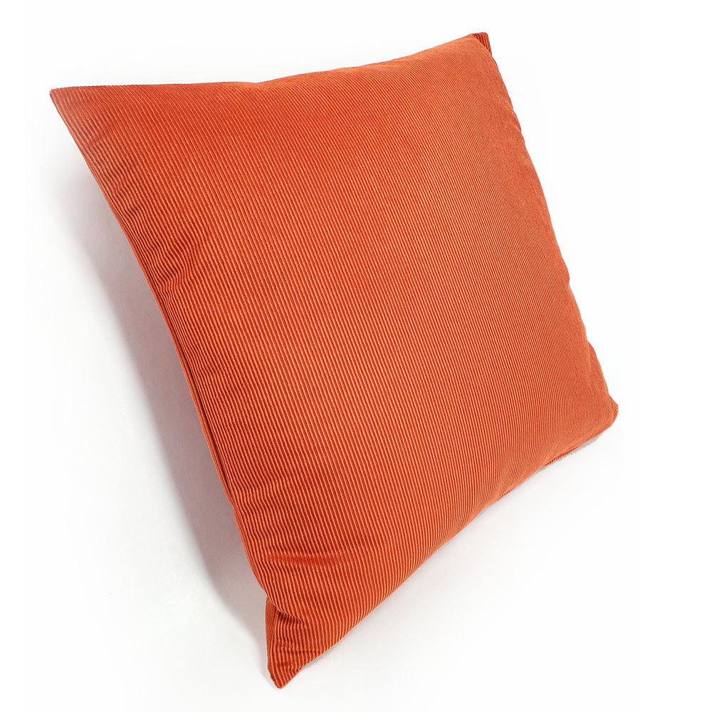 Liminal Koi Orange Striped Velvet Throw Pillow 19x19, with Polyfill Insert Image 2
