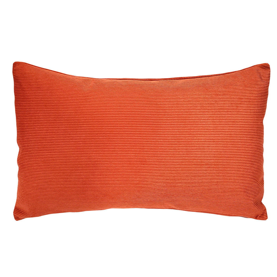 Liminal Koi Orange Striped Velvet Throw Pillow 12x19 Polyfill Insert Image 1