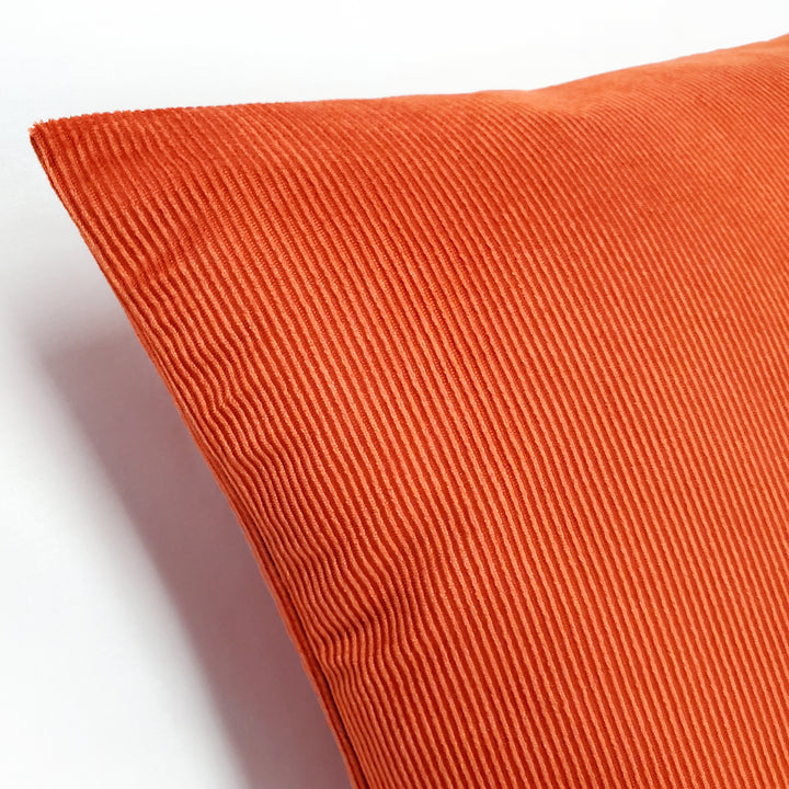 Liminal Koi Orange Striped Velvet Throw Pillow 19x19 with Polyfill Insert Image 3