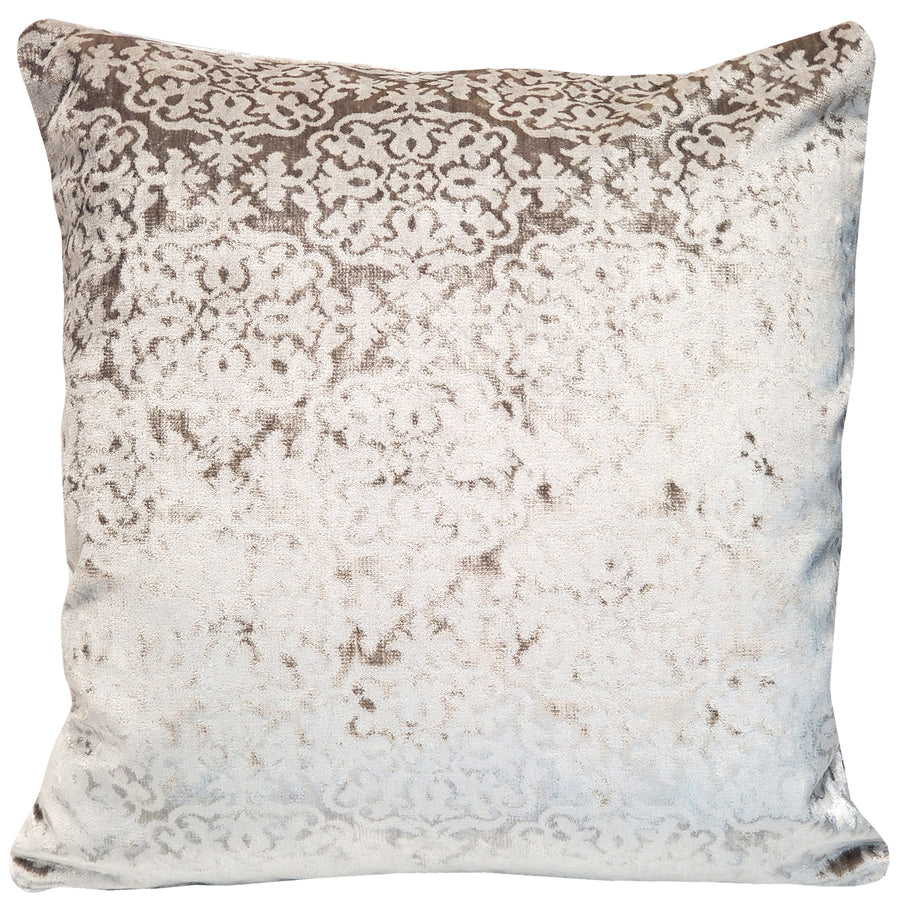 Artemis Taupe Velvet Throw Pillow 18x18, with Polyfill Insert Image 1
