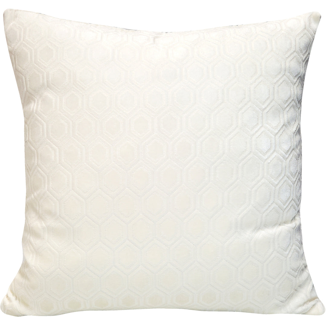 Hexa Icing Cream Velour Throw Pillow 18x18 Polyester with Polyfill Insert Image 1