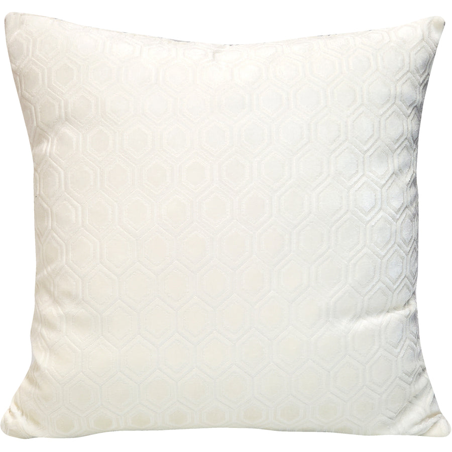 Hexa Icing Cream Velour Throw Pillow 18x18 Polyester with Polyfill Insert Image 1