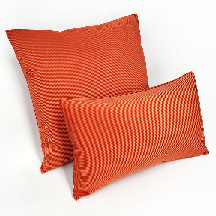 Liminal Koi Orange Striped Velvet Throw Pillow 12x19 Polyfill Insert Image 4