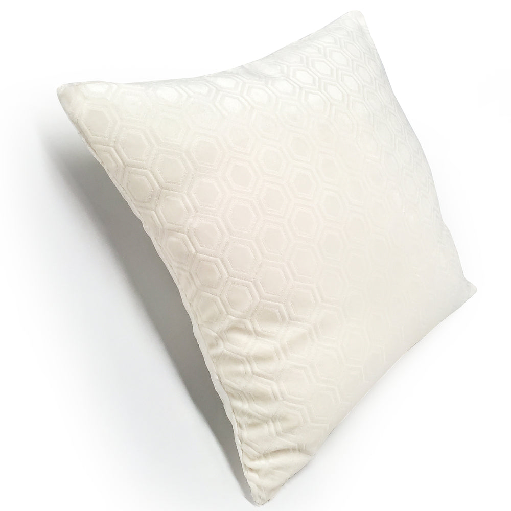 Hexa Icing Cream Velour Throw Pillow 18x18 Polyester with Polyfill Insert Image 2