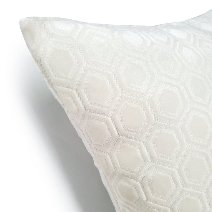 Hexa Icing Cream Velour Throw Pillow 18x18 Polyester with Polyfill Insert Image 4