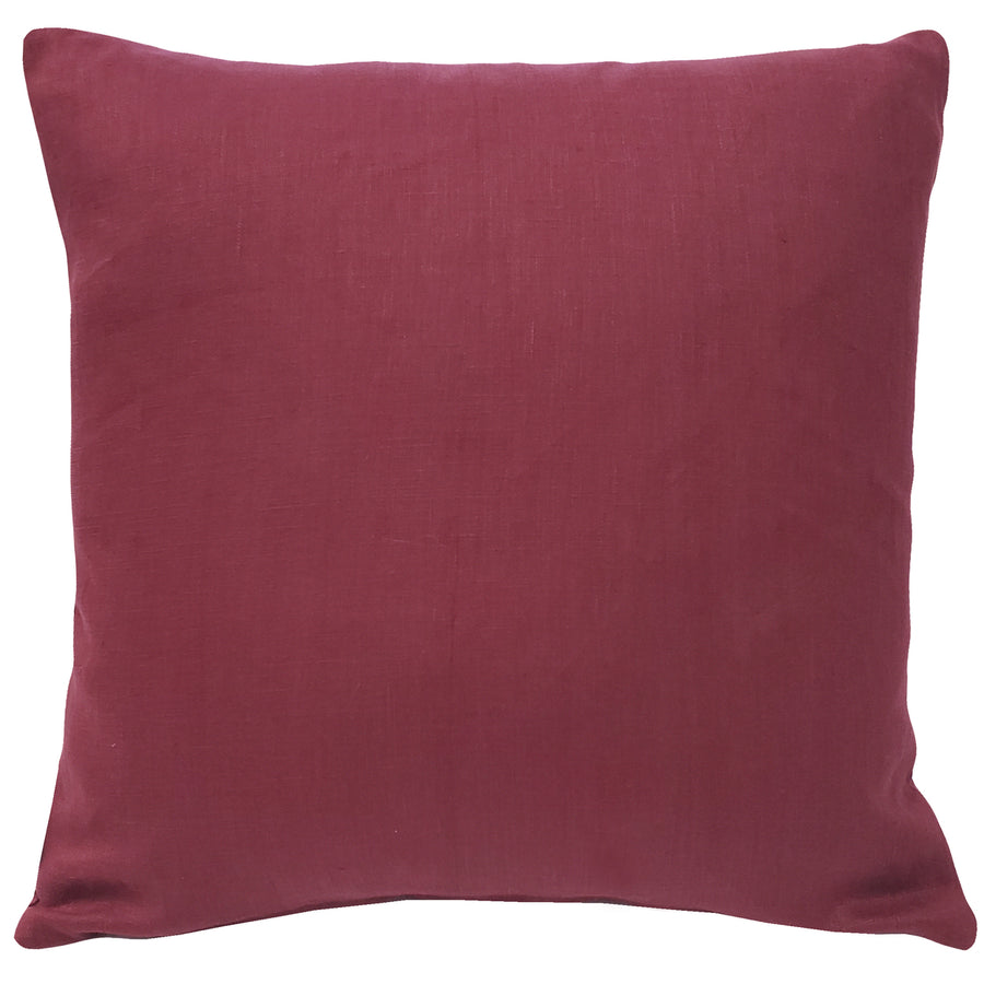 Tuscany Linen Wine Throw Pillow 17x17, with Polyfill Insert Image 1