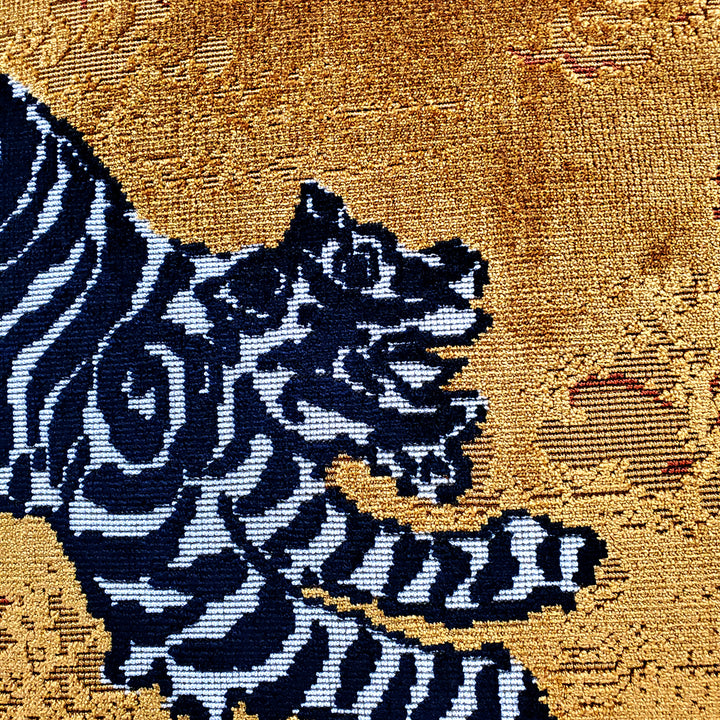 Bongol Velvet Tiger Throw Pillow 26x26, with Polyfill Insert Image 2
