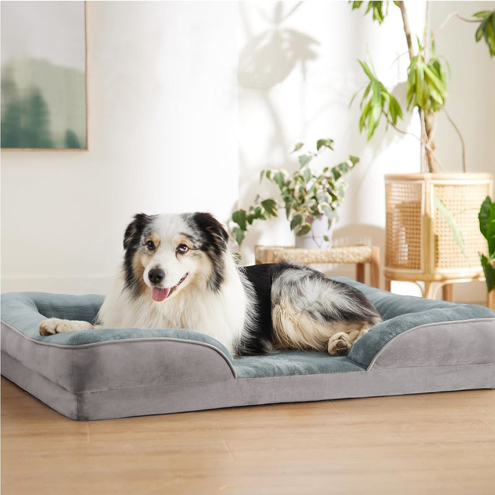 Pet Dog Bed Cozy Soft Plush Non-Slip Cat Bed Waterproof Removable Cover Grey M L Image 8