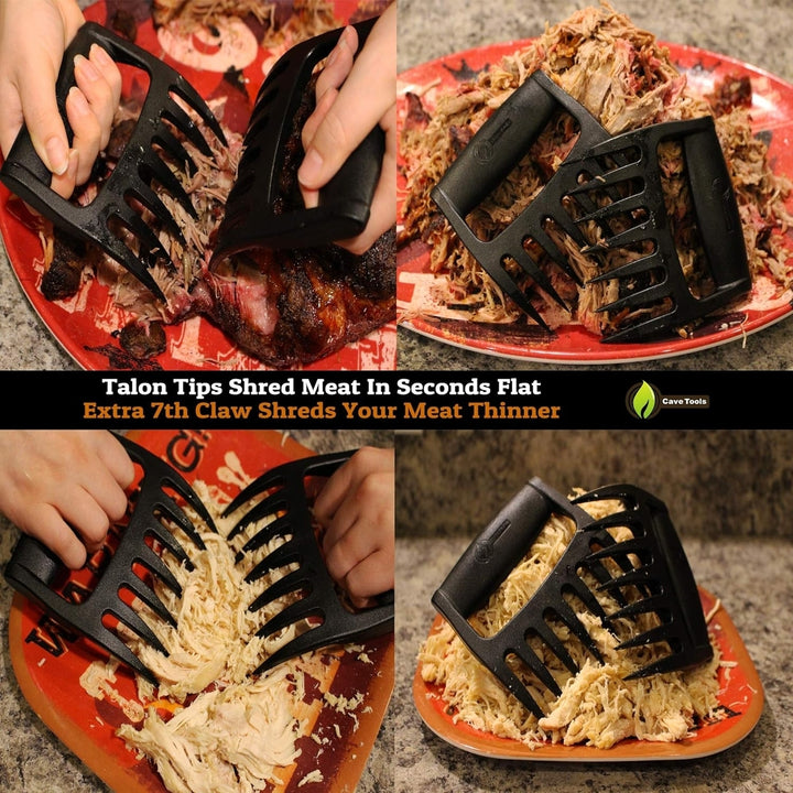 Cave Tools Talon-Tipped Meat Claws for Shredding Pulled Pork, Chicken, Turkey, and Beef Image 3