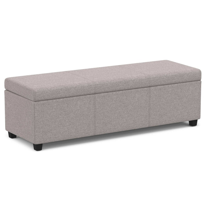 Avalon Extra Large Storage Ottoman in Linen Image 4