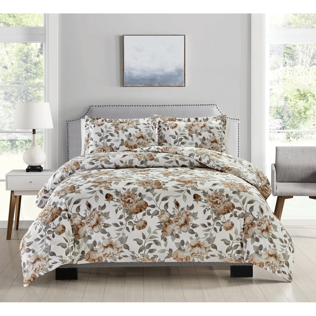 Bibb Home 4 pc Duvet and Down Alternative Comforter Set Image 4