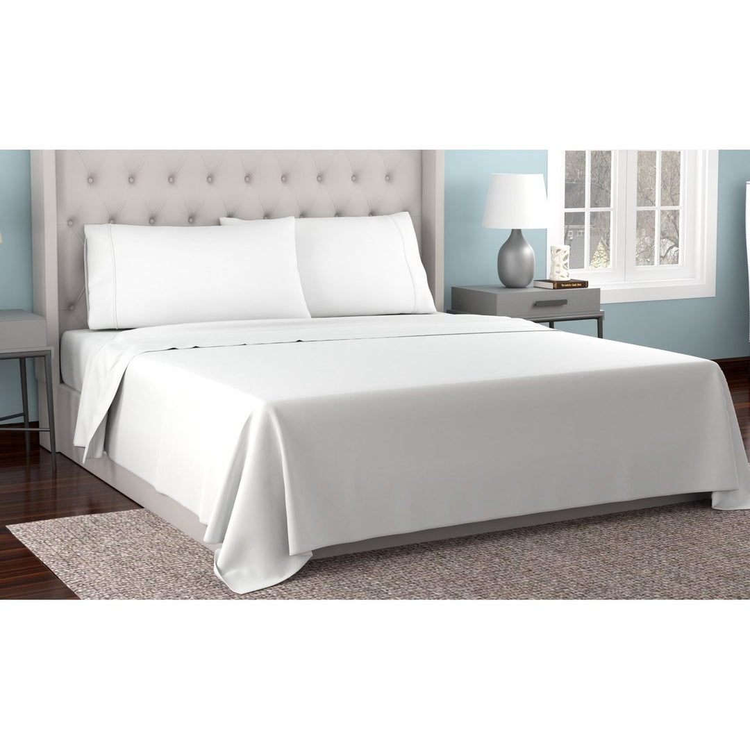 Kathy Ireland Organic Cotton Percale Sheet Set 300 Thread Count Queen King Size Image 3