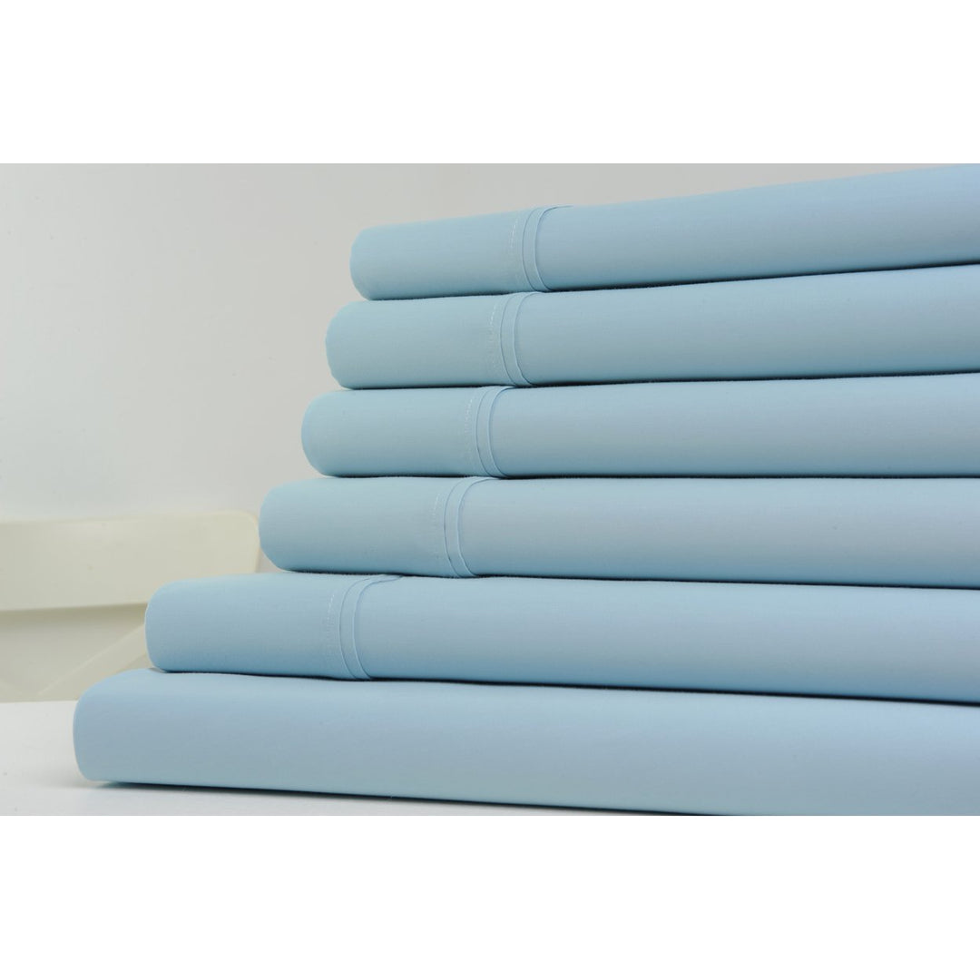 Kathy Ireland 1200 Thread Count Cotton Rich Sheet Set Queen Grey 6 Pieces Image 1