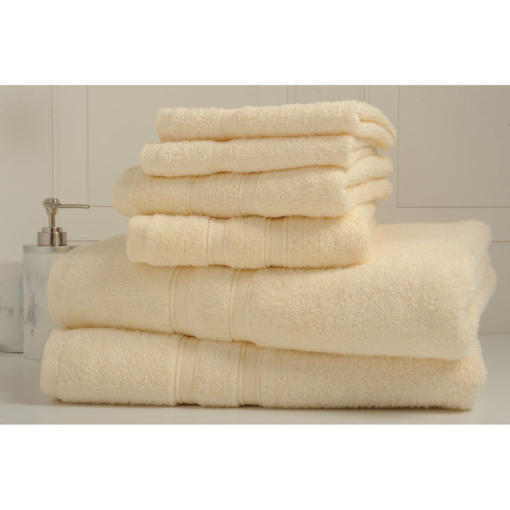 Bibb Home 6-Piece Egyptian Cotton Towel Set Zero Twist Soft Absorbent 650GSM Image 1