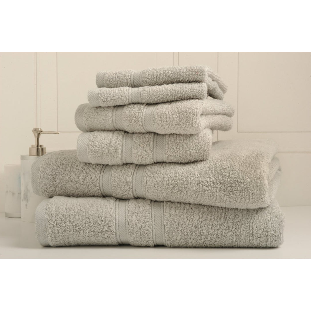 Bibb Home 6-Piece Egyptian Cotton Towel Set Zero Twist Soft Absorbent 650GSM Image 1