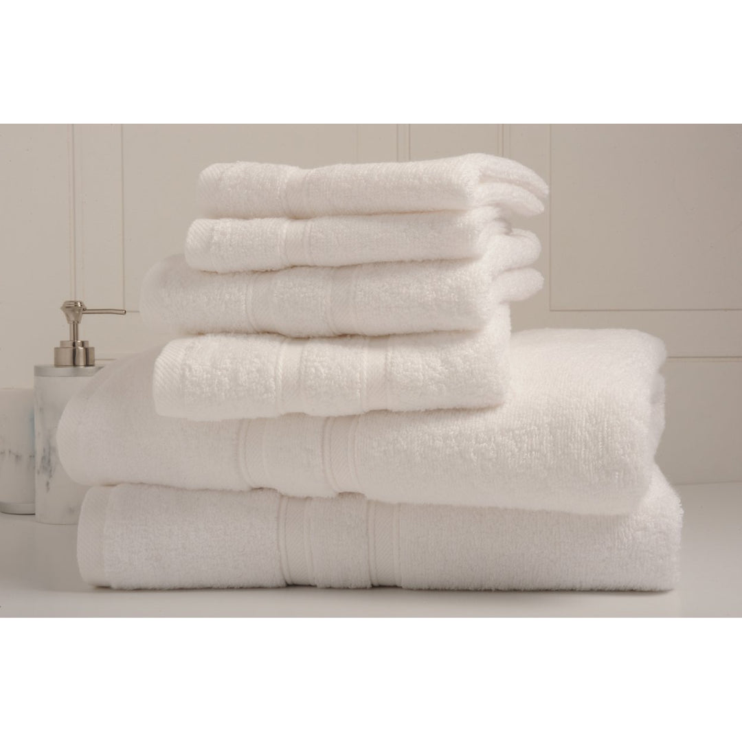 Bibb Home 6-Piece Egyptian Cotton Towel Set Zero Twist Soft Absorbent 650GSM Image 1