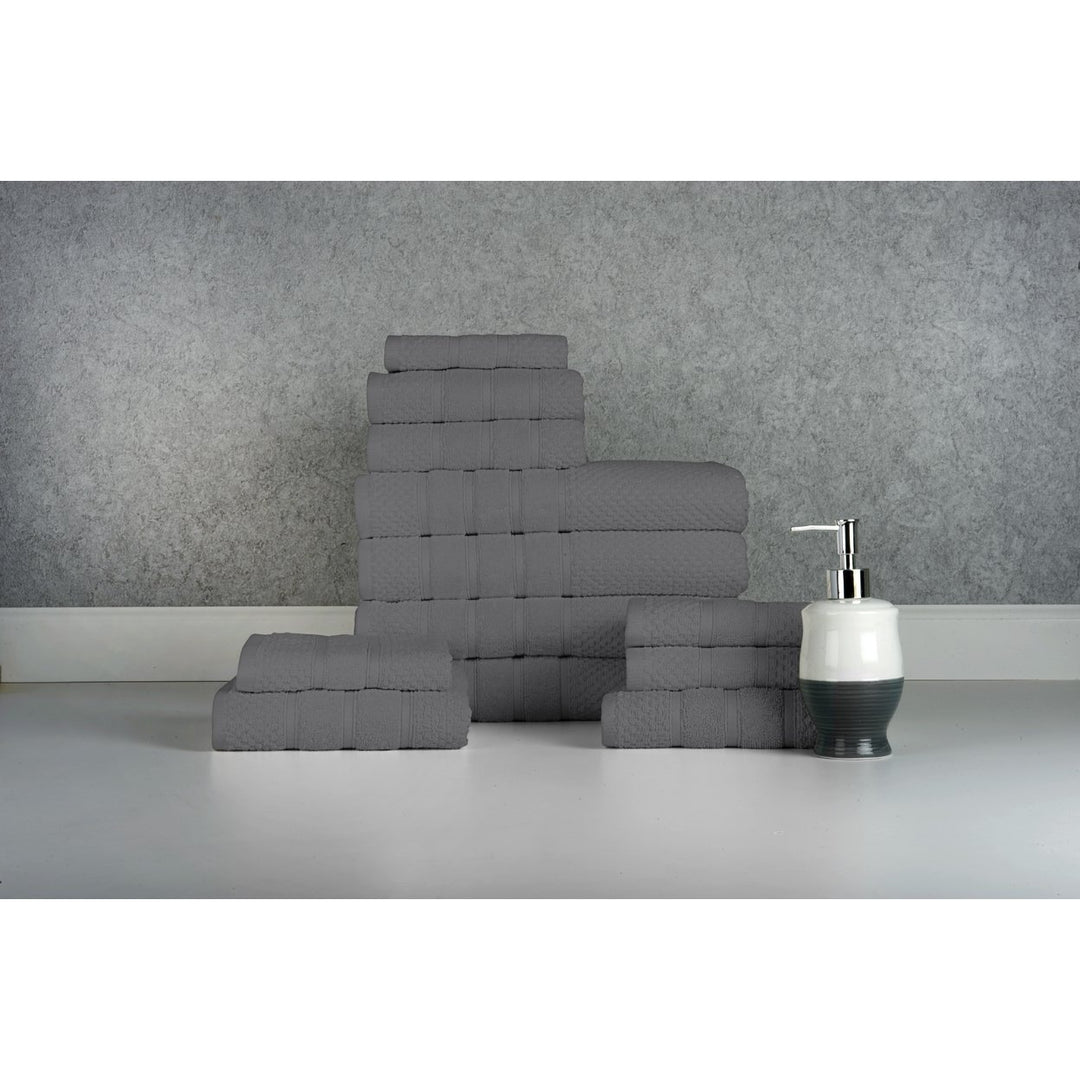 Bibb Home 12 Piece Egyptian Cotton Towel Set Image 7