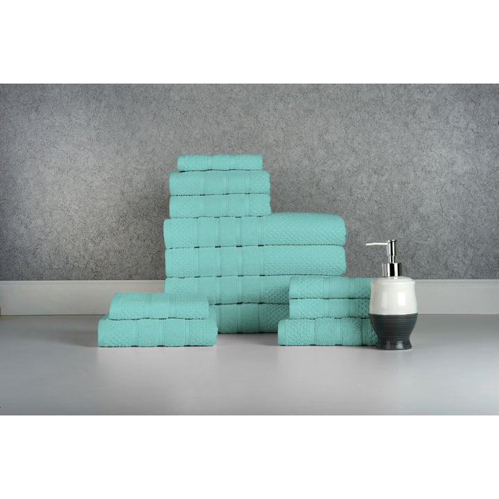 Bibb Home 12 Piece Egyptian Cotton Towel Set Image 8