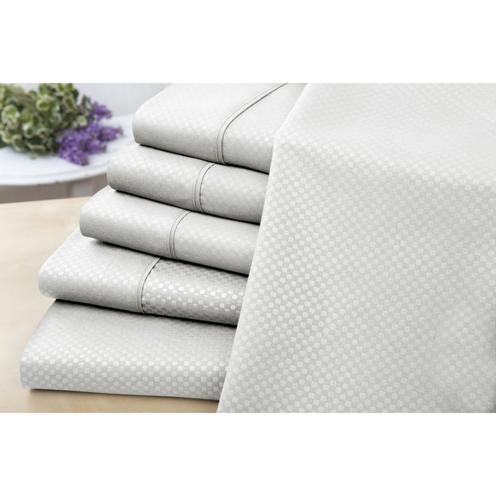 US Army 6 Piece Microfiber Embossed Check Sheet Set Twin King Sizes Durable Image 1