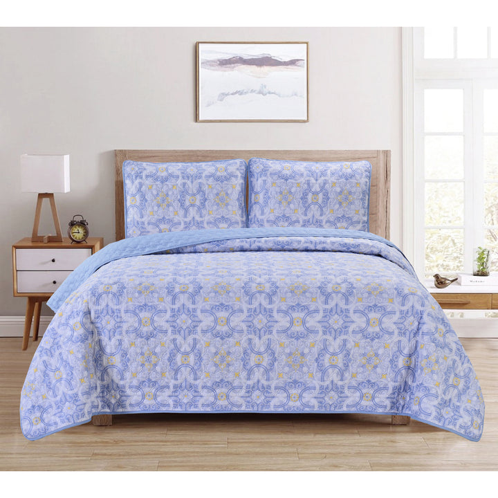 Dan River Reversible Printed Quilt Set (3 Piece) Image 3