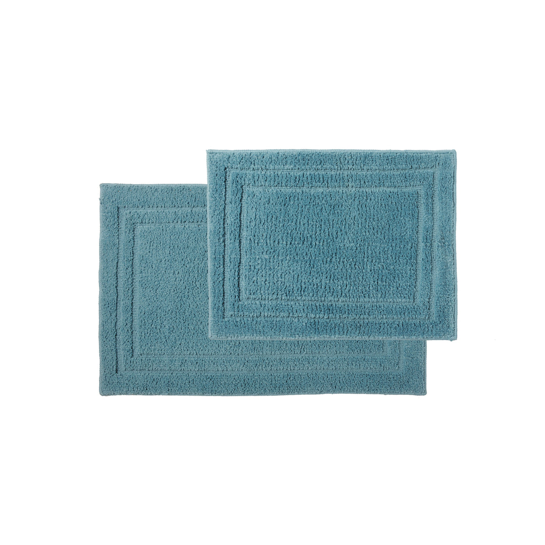 Bibb Home 2 Piece Microfiber Shag Bath Mat Set Image 2