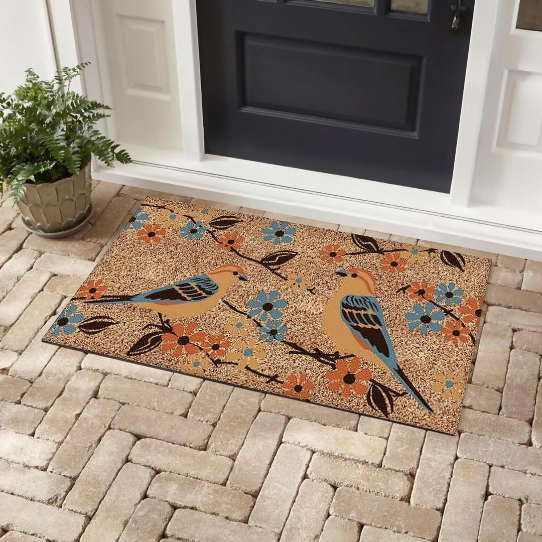 Bibb Home 5880 Bibb Home Outdoor Coir Door Mat 18x30" Home Sweet Home Black Image 5