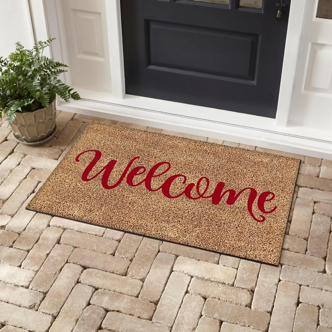 Bibb Home 5880 Bibb Home Outdoor Coir Door Mat 18x30" Home Sweet Home Black Image 10