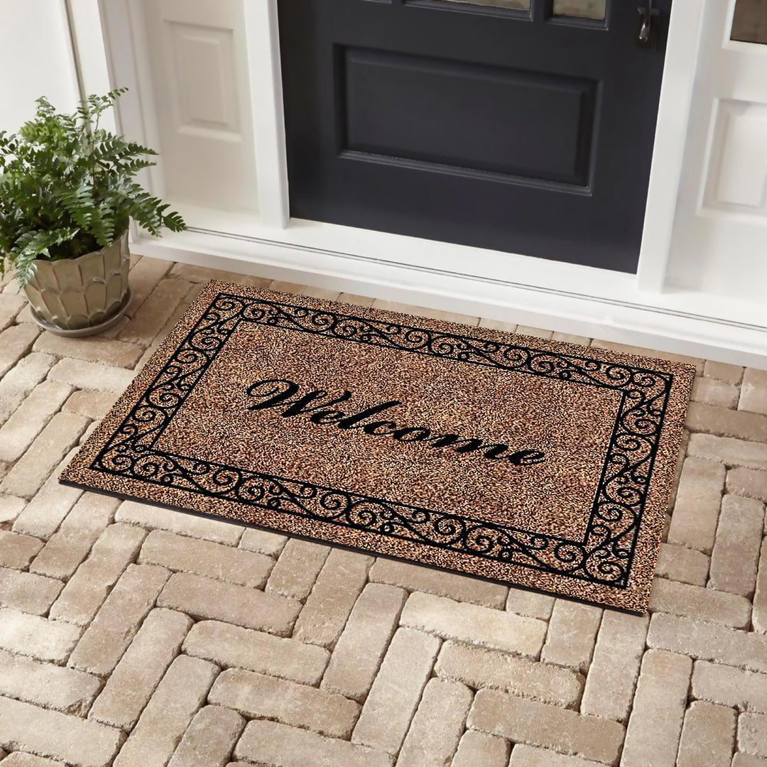 Bibb Home 5880 Bibb Home Outdoor Coir Door Mat 18x30" Home Sweet Home Black Image 11