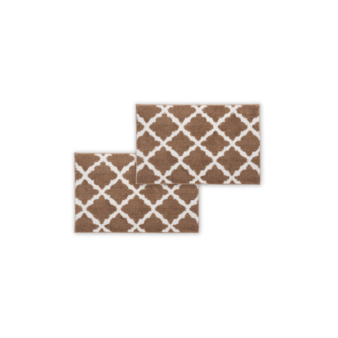 Bibb Home 5044 1-2 Pack Trellis Micro Shag Bath Rugs Image 6