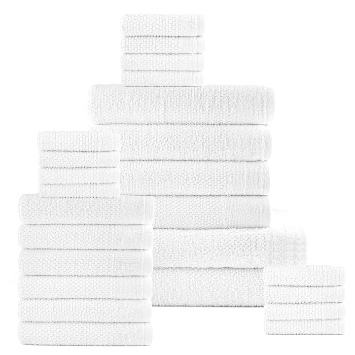 Dan River 24 Piece Popcorn Cotton Bath Towel Set Soft Combed Cotton Towels Image 6