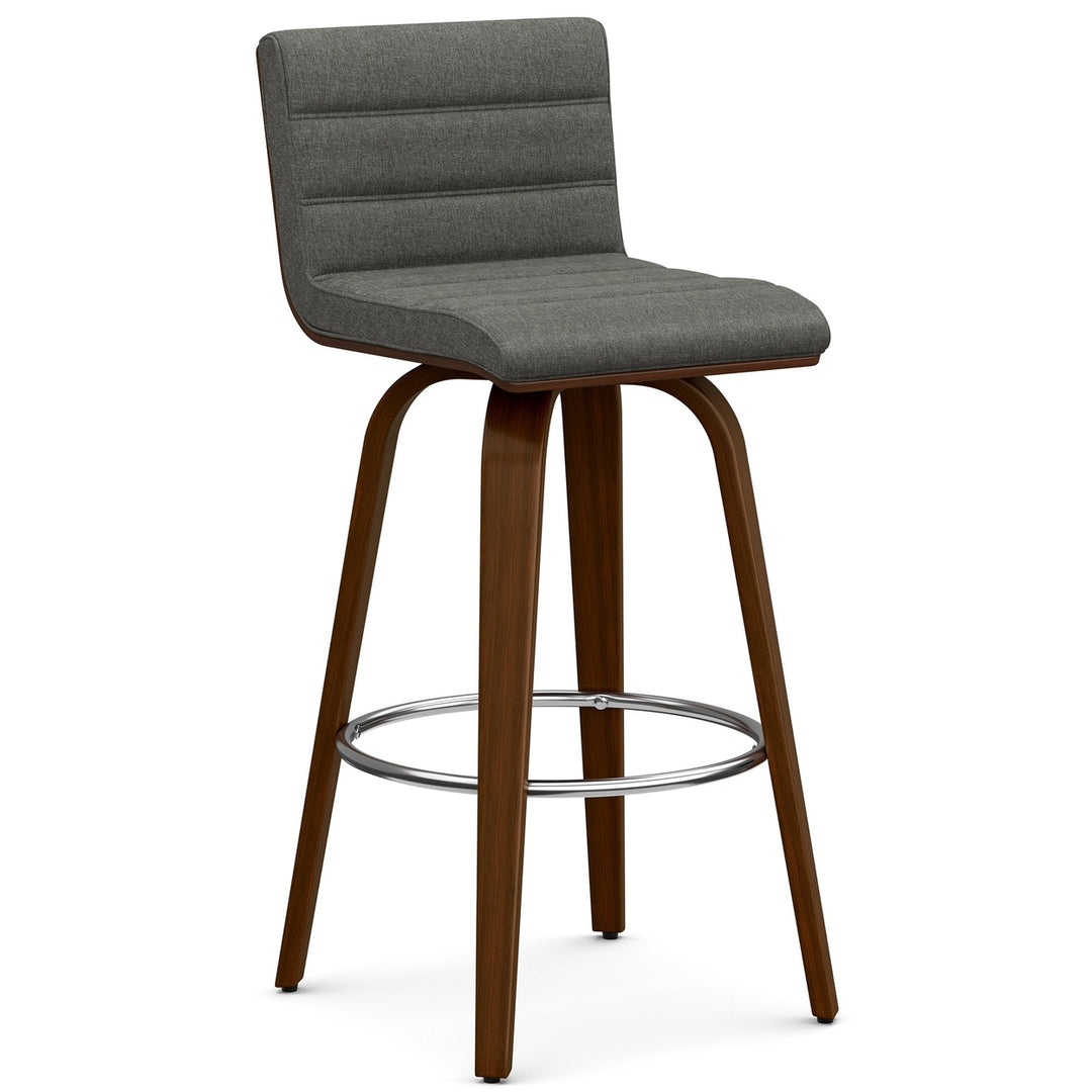 Roland Swivel Bar Stool in Linen Image 1