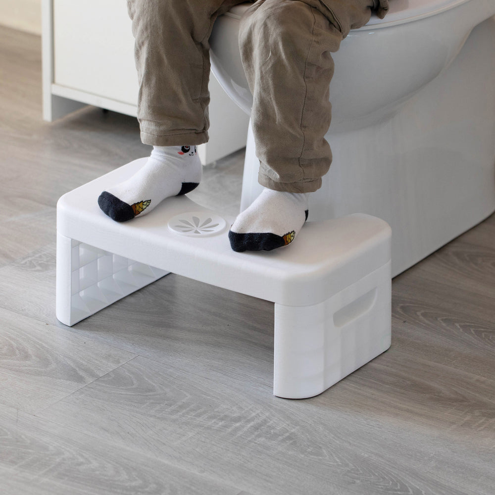 Portable Squatting Bathroom Stool White 6.25 Inch Foldable Toilet Footrest Image 2