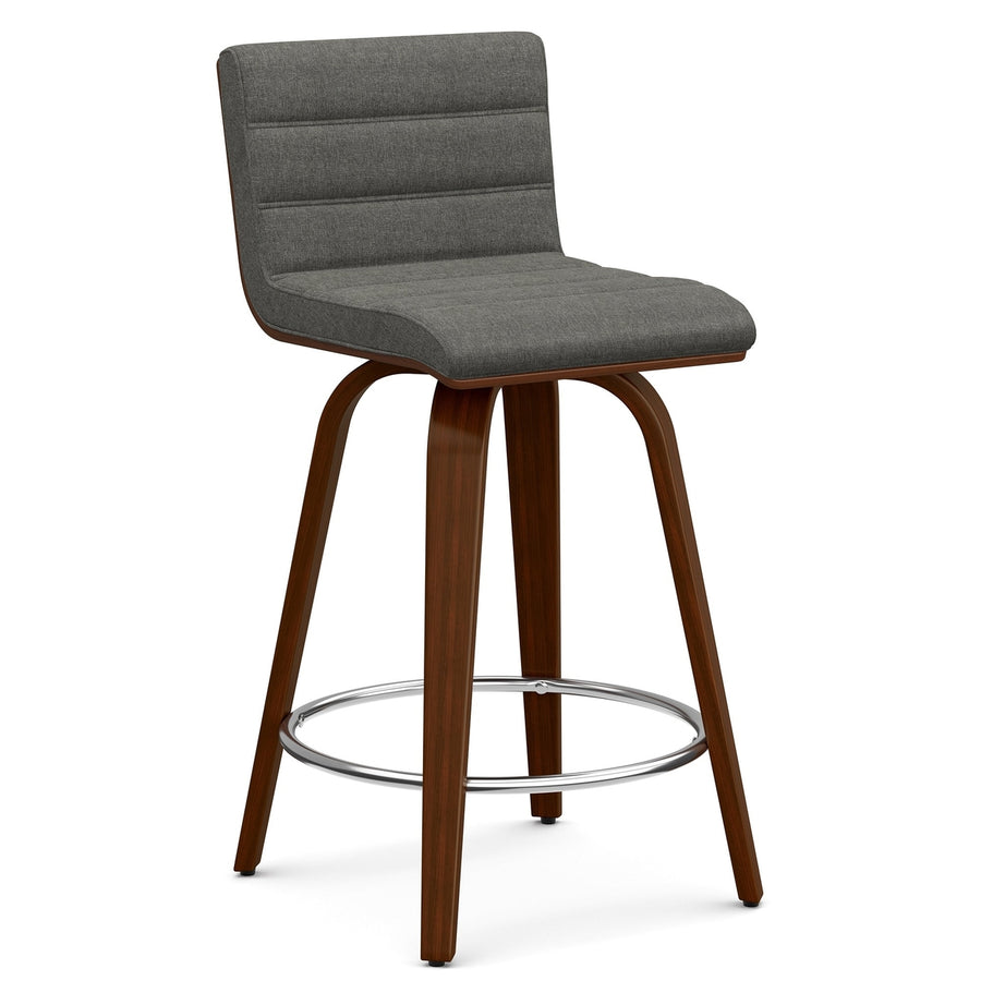 Roland Swivel Counter Height Stool in Linen Image 1