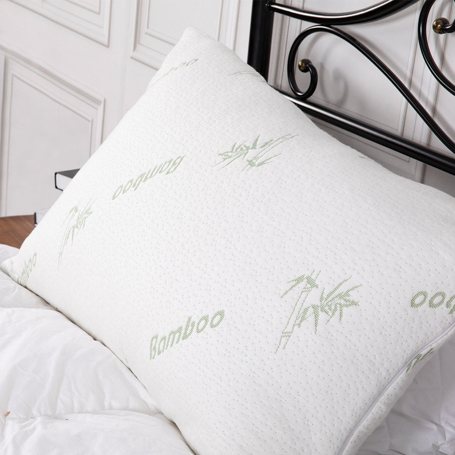 Bamboo Comfort Memory Foam Pillow with Removable Cover Image 1