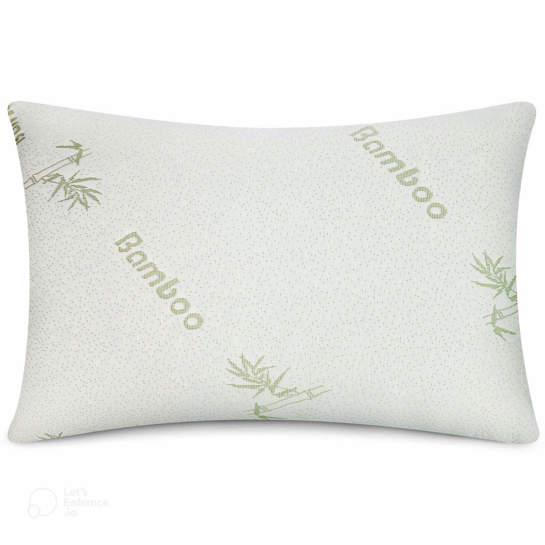 Bamboo Comfort Memory Foam Pillow with Removable Cover Image 3