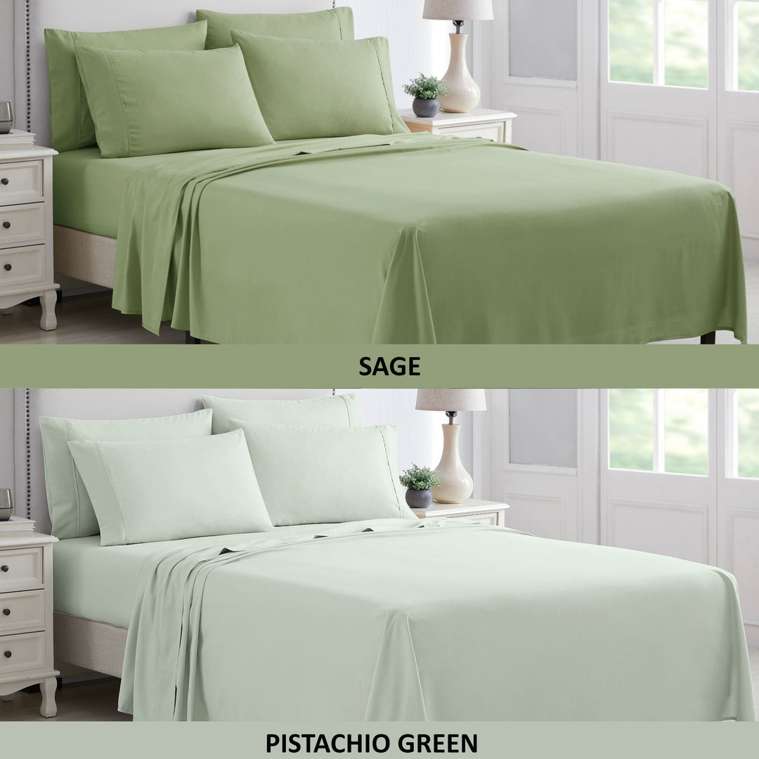 Kathy Ireland 6 Piece Microfiber Sheet Set Soft Breathable Queen King Twin Full Image 1