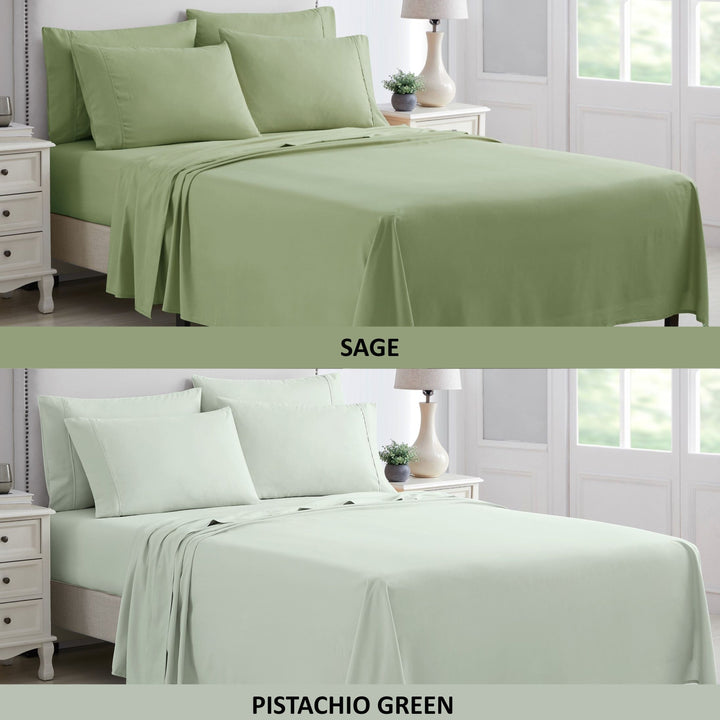 Kathy Ireland 6 Piece Microfiber Sheet Set Soft Breathable Queen King Twin Full Image 1