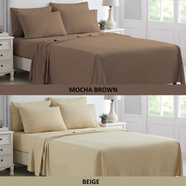 Kathy Ireland 6 Piece Microfiber Sheet Set Soft Breathable Queen King Twin Full Image 1