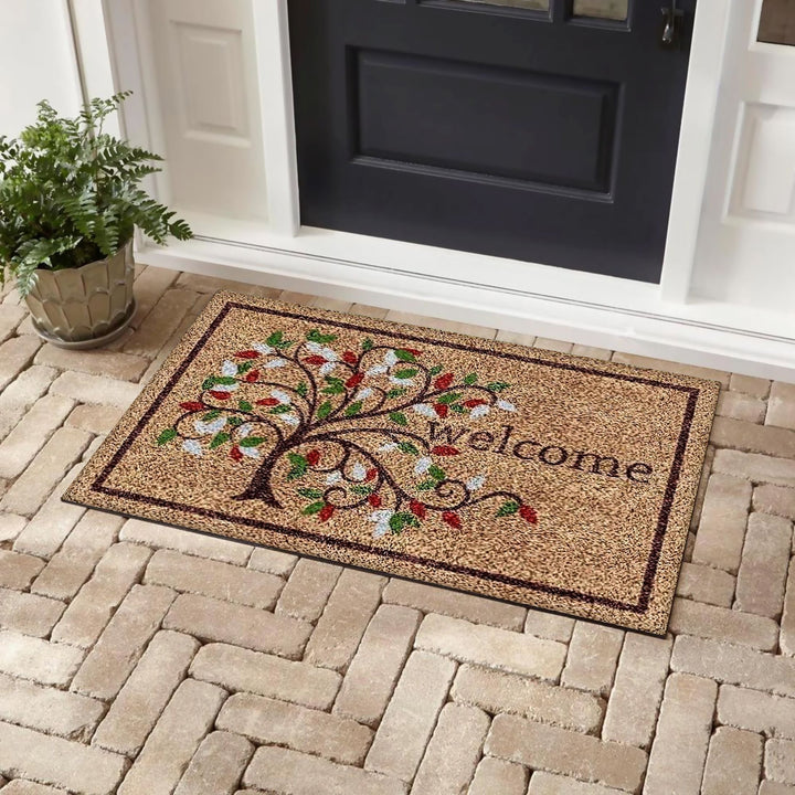 Bibb Home Coir Door Mat 18x30 Home Sweet Home Black Outdoor Mat Durable Entryway Image 1