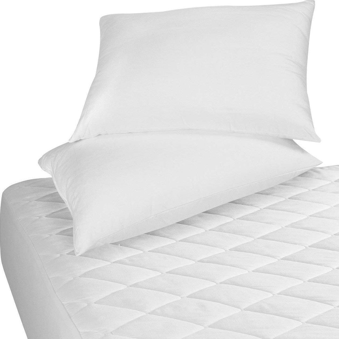 Beauty Sleep Hypoallergenic Mattress Pad Plush Siliconized Fiberfill Queen Size Image 3