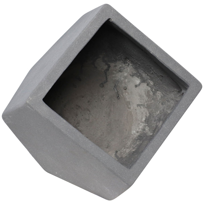 Sunnydaze 2-Piece Square-Top Cement Planters - Moondust Image 7