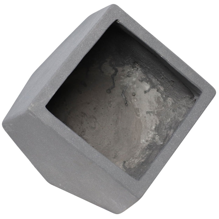 Sunnydaze 2-Piece Square-Top Cement Planters - Moondust Image 9